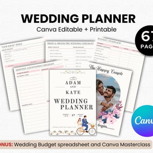 Printable Wedding Planner Editable Wedding Planner Template Wedding Planning Checklist Wedding Itinerary Wedding Binder Printable Planner