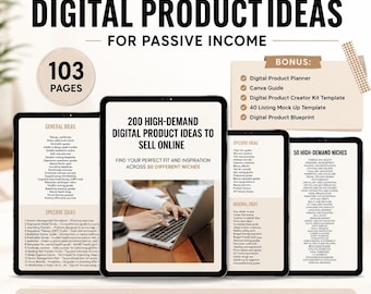 2000 High-demand Digital Product Ideas to Create and Sell Online for Passive Income Small Business Ideas Digital Products Idea Guide
