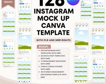Instagram Mockup Templates: Canva Reels & Posts (Master Resell Rights)