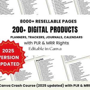 200+ Canva Templates Done For You Master Resell Rights PLR Digital Products Bundle Private Label Rights PLR Products