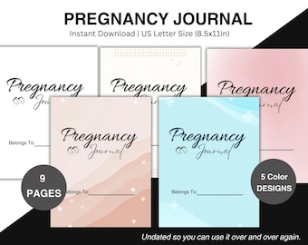 Digital Pregnancy Journal Bundle: Printable Baby Planner (PDF)