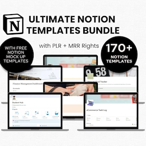 Notion Template Bundle Master Resell Rights All In One Notion Dashboard Aesthetic Notion Template Notion Calendars Life Planner Notion