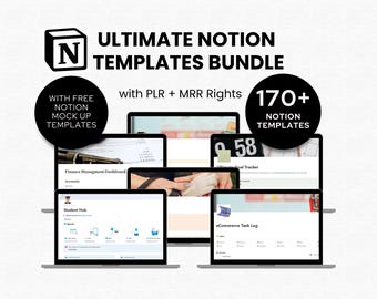 Notion Template Bundle Master Resell Rights All In One Notion Dashboard Aesthetic Notion Template Notion Calendars Life Planner Notion