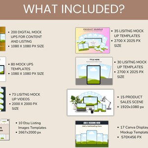 Paquete de más de 500 plantillas de maquetas: Canva MRR PLR Productos digitales imagen 2