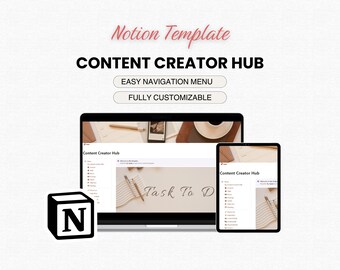 Notion Content Creator Hub: Dashboard del Social Media Planner (download digitale)