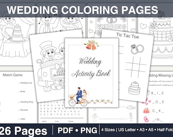 Wedding Coloring Book Kids Wedding Activity Book Wedding Coloring Pages Wedding Coloring Sheets Wedding Table Games Wedding Coloring Sheets
