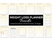 Weight Loss Planner Bundle: Diet, Fitness, Calorie Tracker (PDF)