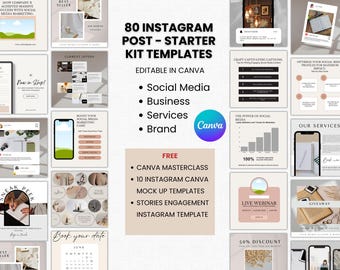 80 Instagram Post Template Social Media Post Instagram Engagement Marketing Templates Social Media Manager Post Instagram Stories