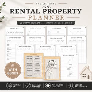 Rental Property Planner: Landlord Management Templates (Digital Download)