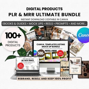 Ultimate Digital Products Bundle PLR MRR Bundle Passive Income Master Resell Rights Resell Digital Products Bundle Sell On Etsy