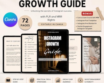 Instagram Growth Guide Personal and Business Growth PLR MRR Digital Marketing Strategies Guide Instagram For Business Owners