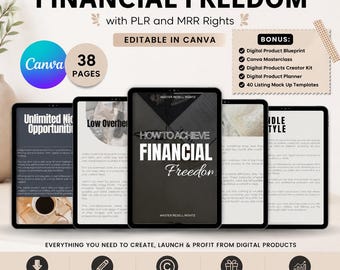 Financial Freedom MRR Guide Ebook PLR Ebook Master Resell Rights Passive Income Ideas Lead Magnet Small Business Done For You