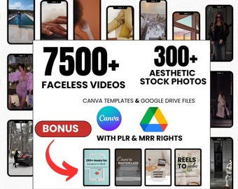 Bobines sans visage Droits de revente principal Vidéo esthétique Vidéo sans visage Vidéos esthétiques de marketing numérique sans visage Marketing sans visage