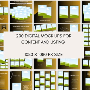Paquete de más de 500 plantillas de maquetas: Canva MRR PLR Productos digitales imagen 6