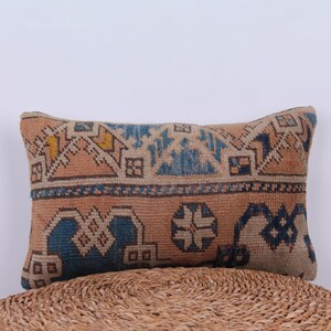 handmade couch rug pillow - bohemian pillow shams - throw pillow farmhouse decor - turkish cushion Antique Pillows  - Vintage Rustic pillow