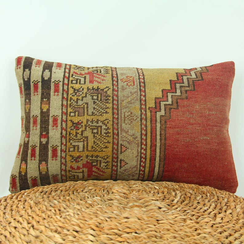 handmade Turkish pillows pillows with motifs that reflect Turkish culture. hand woven pillow cases vintage bohemian pillowcase image 2