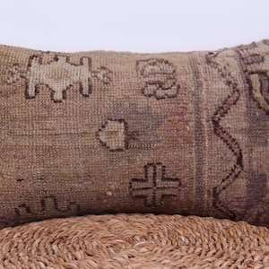 Handmade Pillow Cover, Turkish Kilim Pillow, 12x20 Kilim Pillow, Home Decor, Decorative Pillow, Textured Pillow, Throw Pillow, Cushion Cover