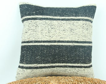 home decor pillow - turkish kilim pillow - rug pillow cover - rug pillowcase - handcrafted pillow - pillow shams - vintage rug cushion cover