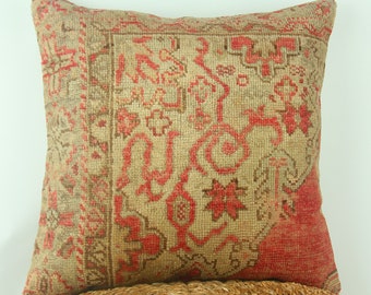 Handmade Kilim 20x20 Pillowcase - Artistic Decorative Cover for Vintage  Outdoor Decor - Embroidered Natural Fabric Pillowcase Throw Decor.