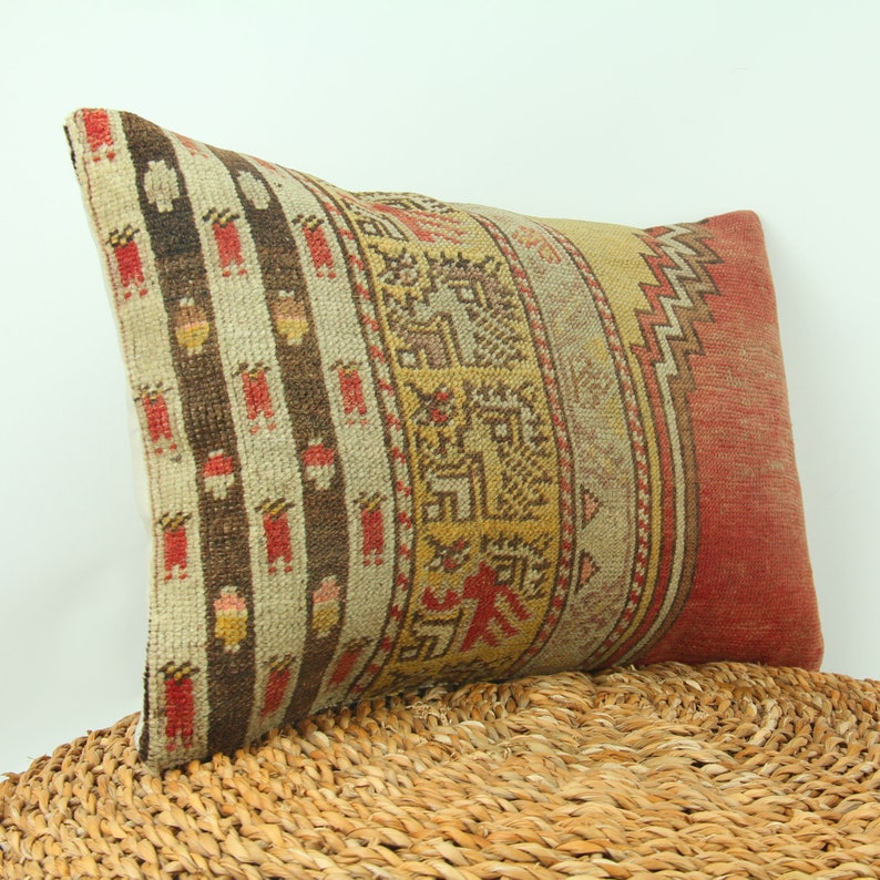 handmade Turkish pillows pillows with motifs that reflect Turkish culture. hand woven pillow cases vintage bohemian pillowcase image 3