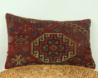 Kilim Pillow Cover, Bohemian Pillow, Decorative Cushion, Ethnic Pillow, Home Decor Pillow, Kilim Cushion Cover, Lumbar pillow, Rug Pillow