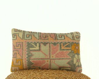 Boho Kilim Pillow Case, Throw Pillow Cover with Handwoven Ethnic Kilim Fabric, Farmhouse Decor and Fall Decor, Unique Home Gift