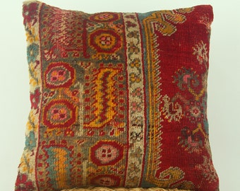 Boho Throw Pillow Covers, Boho Throw Pillow, Boho Cushion Cover, Bohemian Decor, Boho Pillow Decor, 16x16 inch Size Boho Kilim Cushion