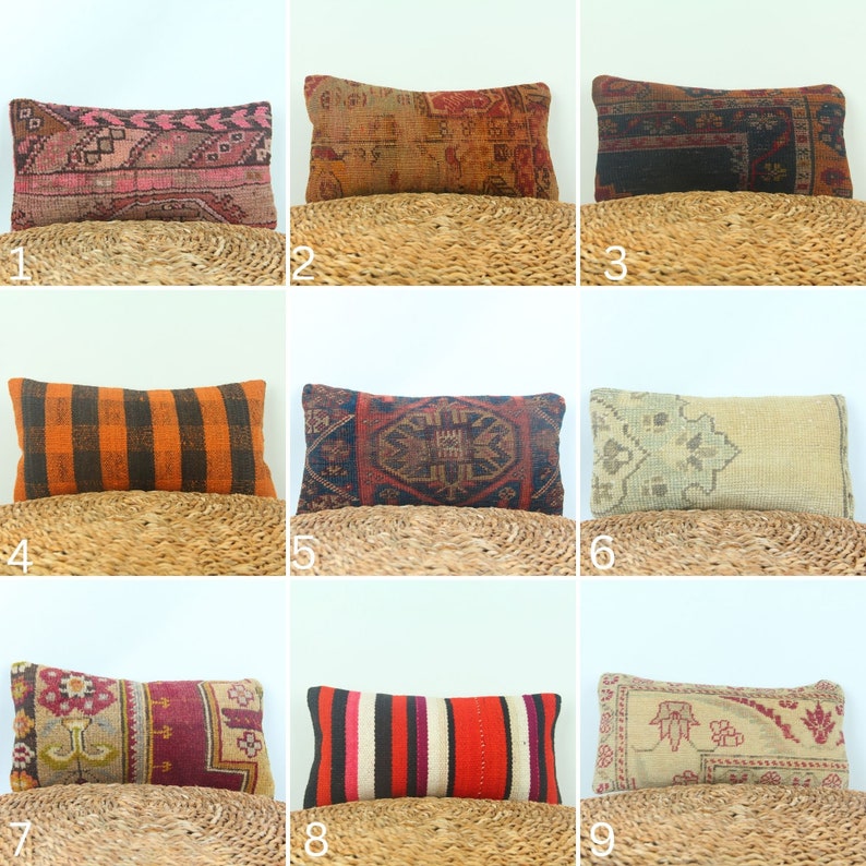 Unique Throw Pillow Covers , 8x16 Pillow Case , Home Decor Pillows , Boho Pillow Cushion Case , Livingroom-Outdoor Decorative Pillows zdjęcie 1