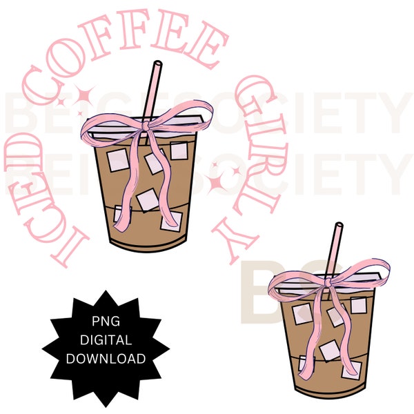 Coquette coffee girly PNG perfect for DTF, sublimation, stickers