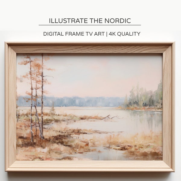 Finland Summer Lakes - Serene Nordic Landscape TV Art for Digital Download, Summer TV Frame, TV Art Painting