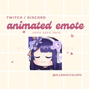 Kawaii Animated Emote: Pink Text, Twitch Discord Stream (Instant Download)