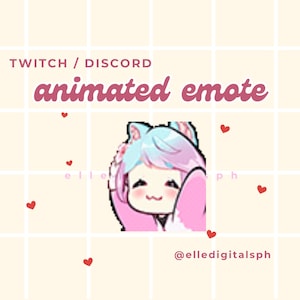 Kawaii Animated Emote: Pink Text Twitch/Discord Streamer Pack (Digital Download)