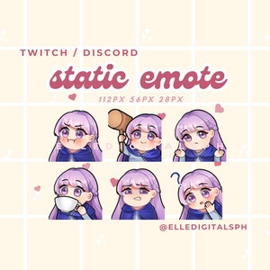 Kawaii Anime Emotes Pack for Twitch/Discord (Digital Download)