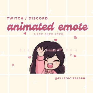 Kawaii Animated Emote: Pink Text, Twitch Discord Streamer (Instant Download)