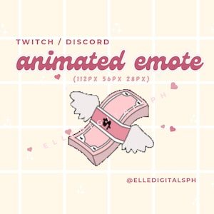 twitch discord animated emote 112px 56px 28px | Instant Download | kawaii cute pink text emote pack twitch stream gamer fun funny bundle