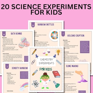 Printable Science Experiments for Kids, DIY Science Experiments, Experiment Printables, Future Scientiest, Kids STEM, Kids Science Project
