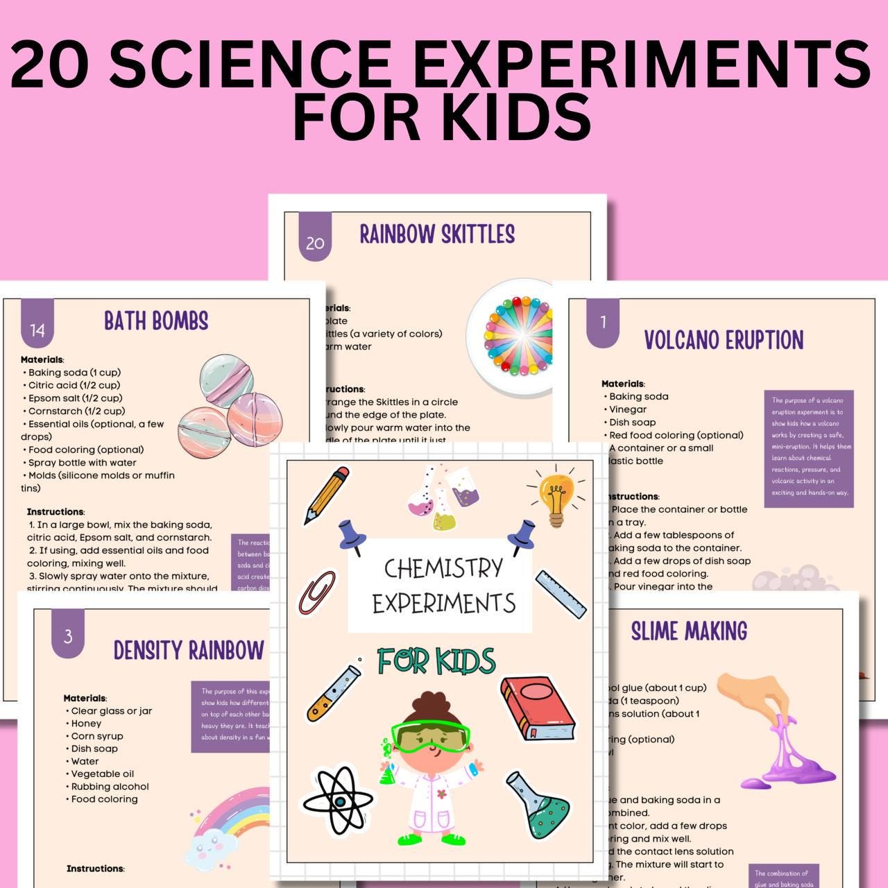 Printable Science Experiments for Kids DIY Science Experiments Printable Science Experiments for Kids DIY Science Experiments