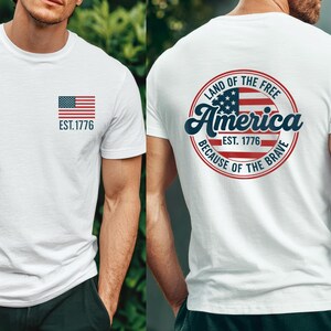 4th of July Shirt, America Flag shirt, Patriotic Shirt, USA Shirt, Star American Graphic Tee, Independence Day, America Est. 1776