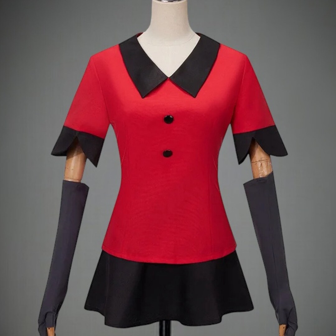 Anime Hazbin Hotel Vaggie Cosplay Costume Suit Shirt Tops Skirt