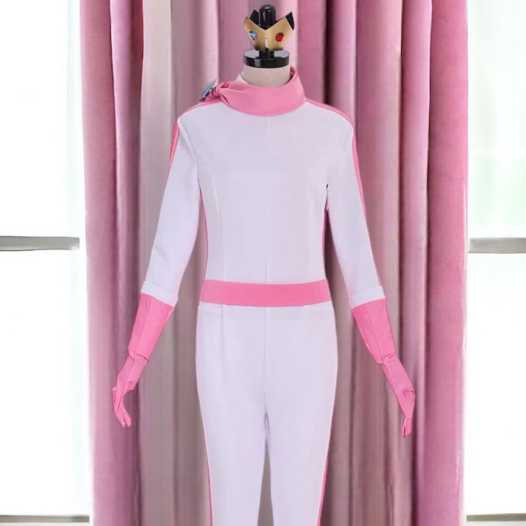 Princess Peach Cosplay Costume, Super Mario Bros Peach Princess Outfit, Peach Cosplay Dress for