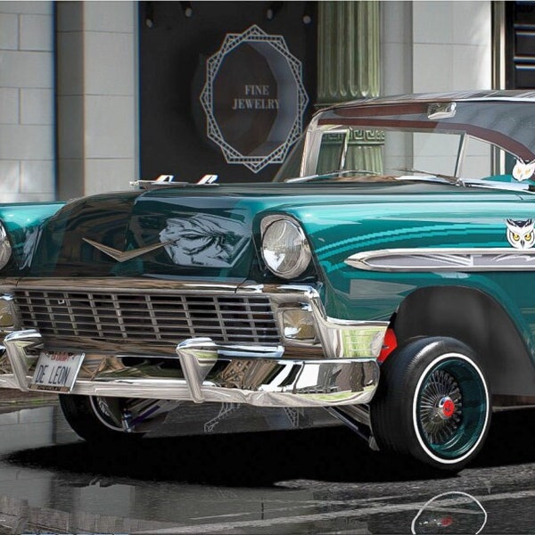 1956 Chevrolet Belair Lowrider | FiveM | Grand Theft Auto 5 | Optimized | Mod | High Quality