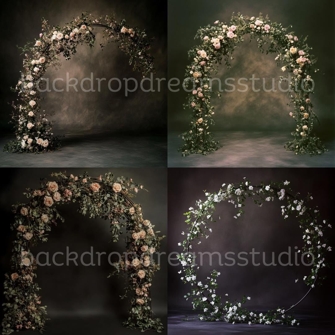 20 Floral Ring Overlays | Digital Backdrops for Stunning Maternity ...