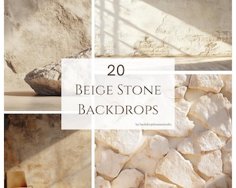 20 elegantes fondos digitales con textura de piedra beige