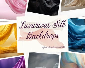 Fondo digital de seda de 32 colores para maternidad