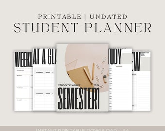 SEMESTER PLANNER | Aesthetic University Student Study Planner