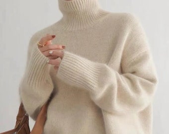 Mode chaud doux baie laine italienne pull taille M. Etsy