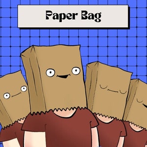 Sacchetto di carta PNGTuber, carino VTuber