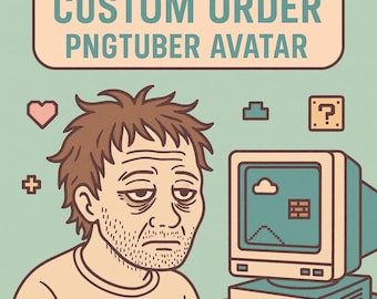 Custom Wojak PNGTuber, Doomer VTuber - Hand, keyboard, mouse assemblies included