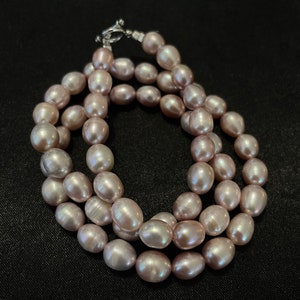 Lilac Purple Baroque Pearl Necklace