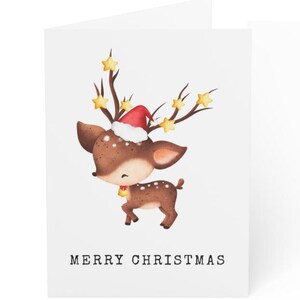 Tarjeta navideña imprimible / tarjeta colorida / linda tarjeta navideña / regalo navideño / PNG, JPG, descarga digital de saludo navideño en blanco